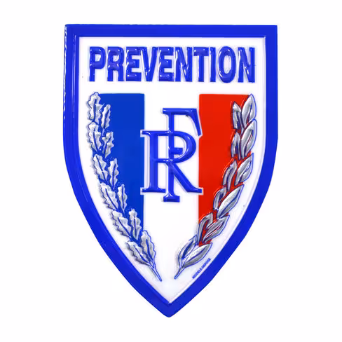 Ecusson plastifié - RF PM prévention