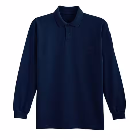 Polo respirant ASVP manches longues - marine