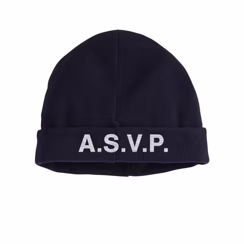 Bonnet uni avec broderie ''ASVP''