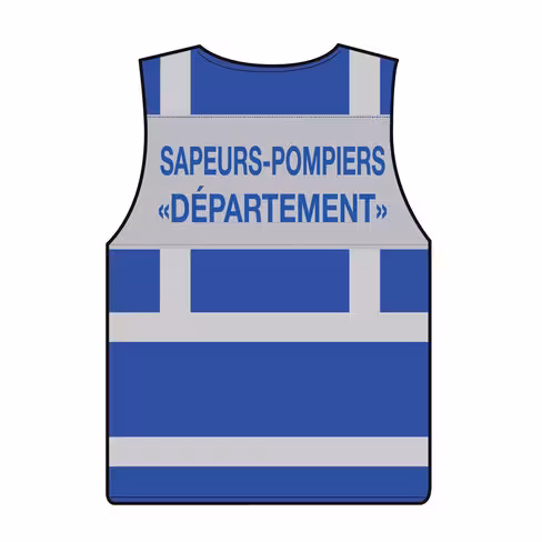 Gilet d'identification non HV - bandes rétro-réfléchissantes microbilles grises