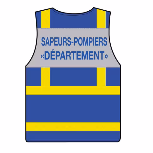 Gilet d'identification non HV - bandes rétro-réfléchissantes microprismes jaunes