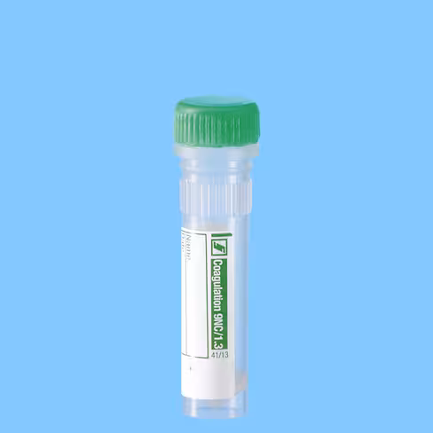 Microtube 1,3 ml Citrate-Coag bouchon vert à visser x 1000