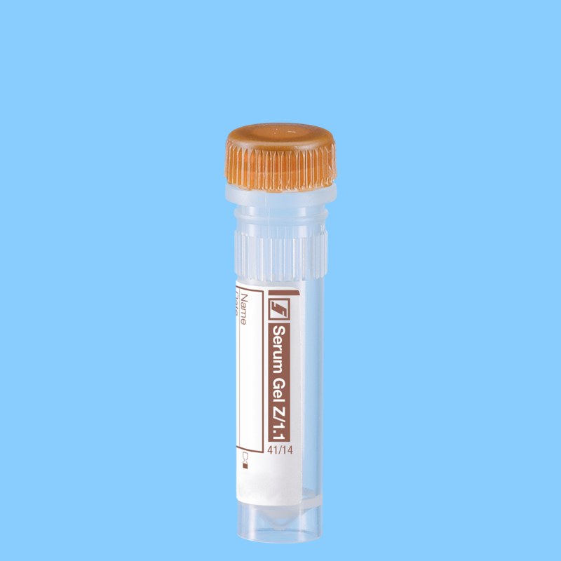 Microtube 1,3 ml sérum gel bouchon brun à visser x 1000