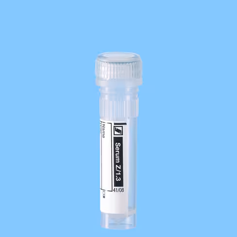 Microtube 1,3 ml sérum bouchon blanc à visser x 1000