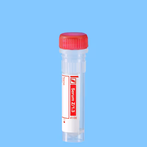 Microtube 1,3 ml sérum bouchon rouge à visser x 1000