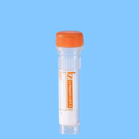 Microtube 1,3 ml héparine lithium bouchon orange à visser x 1000