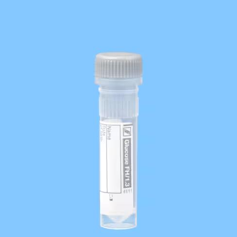 Microtube 1,3 ml Glycémie bouchon gris à visser x 1000