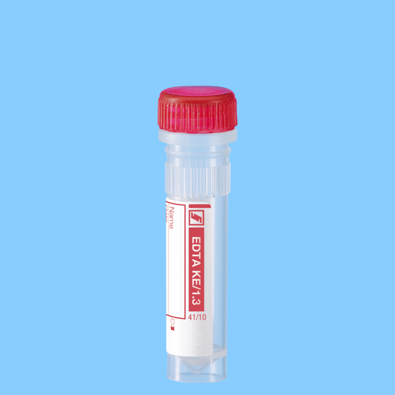 Microtube 1,3 ml EDTA K3 bouchon rouge à visser x 1000