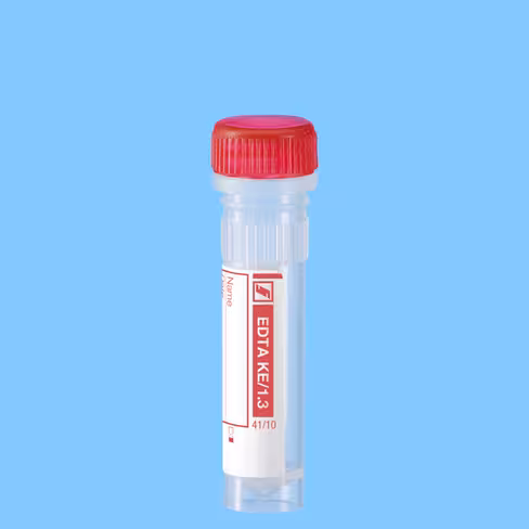 Microtube 1,3 ml EDTA K3 bouchon rouge à visser x 1000