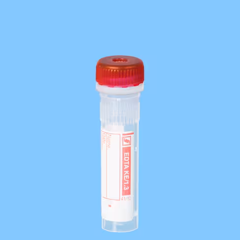 Microtube 1,3 ml EDTA K3 bouchon rouge vissé perforable x 1000