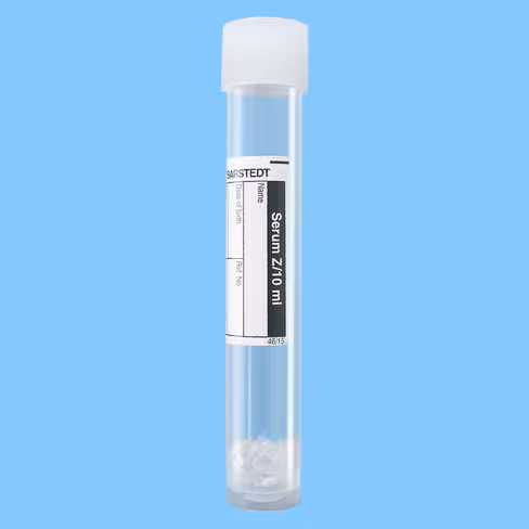 Tube 10 ml 100/16 sérum fond plat étiquette x 1000