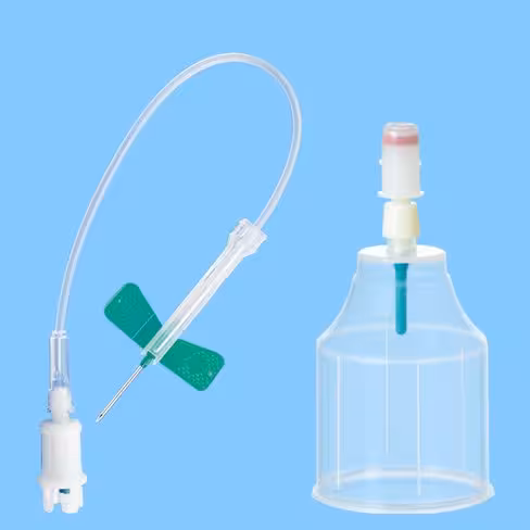Kit Adaptateur Hémoculture + Safety Multifly 21G, vert,longue 200 mm x 50