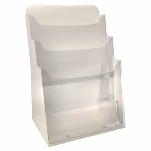 Présentoir de comptoir Exacompta - 3 compartiments A4 - transparent