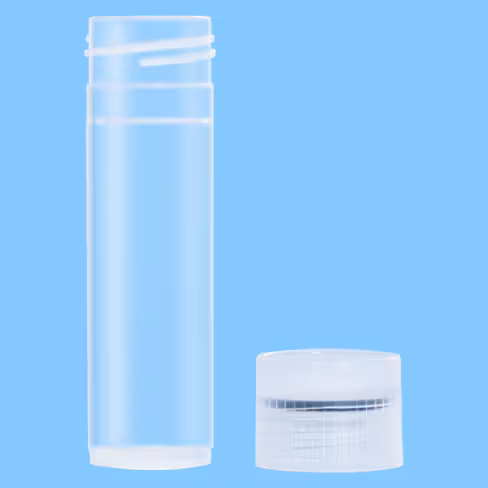 Tube 8 ml 57/16 PP fond plat bouchon vissant à joint torique non monté x 1000