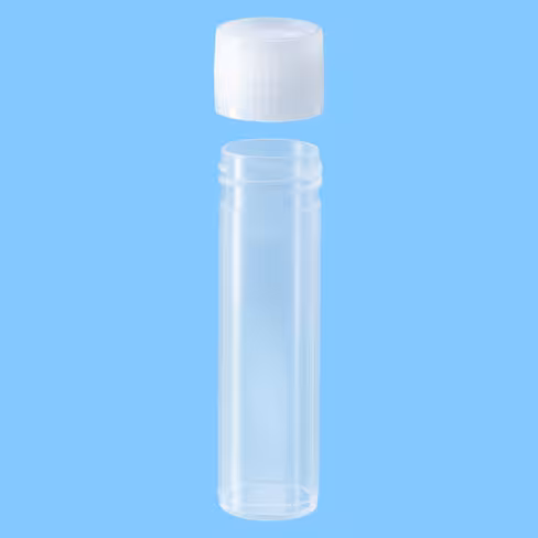 Tube 8 ml 57/16 PP fond plat bouchon à visser x 1000