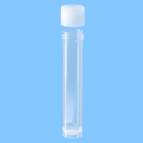 Tube 10 ml 79/16 PP à jupe fond rond bouchon à visser x 1000