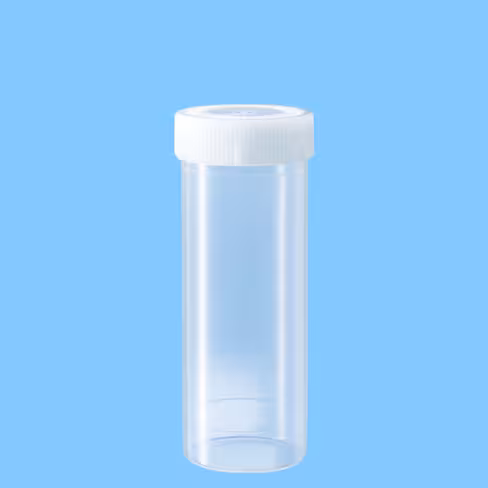 Tube 120 ml 114/42 PP fond plat bouchon vissé fond plat stérile x 100