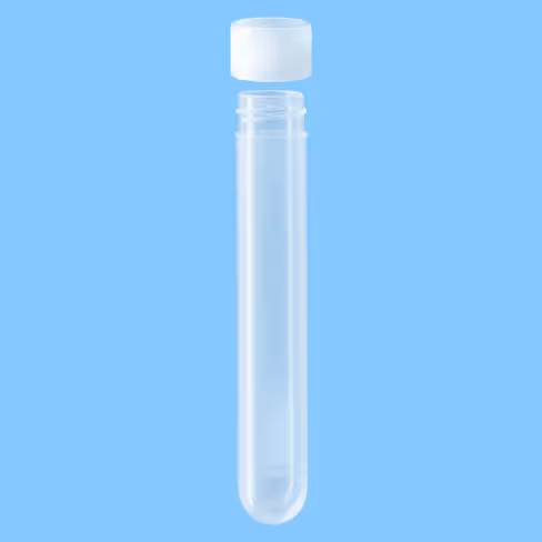 Tube 10 ml 92/15 PP bouchon à visser fond rond x 1000