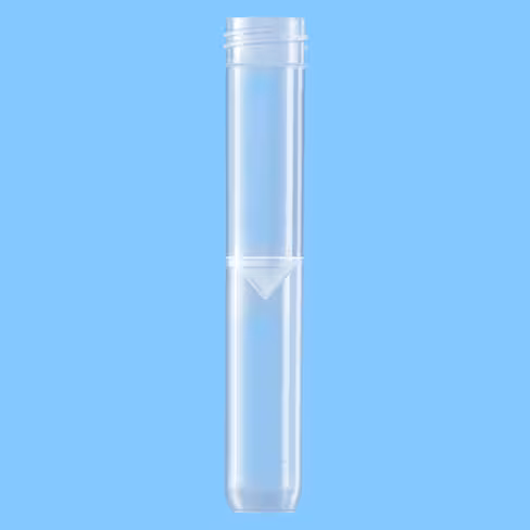 Tube 6 ml 99/15 PP fond cônique à mi hauteur jupe arrondie x 1000
