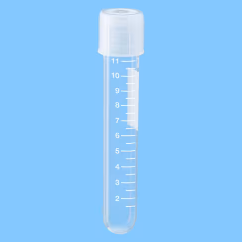 Tube 13 ml 100/16 PP aplat cape d aération 25/sac gradué stérile x 500