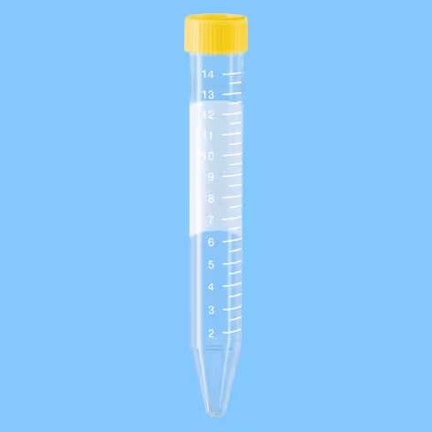 Tube 15 ml 120/17 PS cônique aplat gradué 50/sac stérile apyrogène x 500