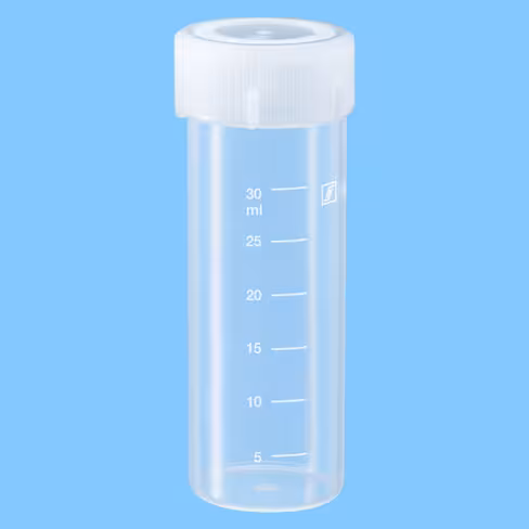 Tube 40 ml 84/30 PP fond plat aplat gradué à 30 ml stérile x 450
