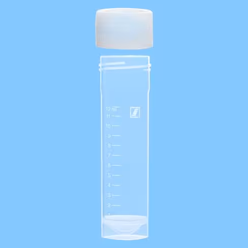 Tube 15 ml, 76/20, PP, fond conique, à jupe, gradué x 500