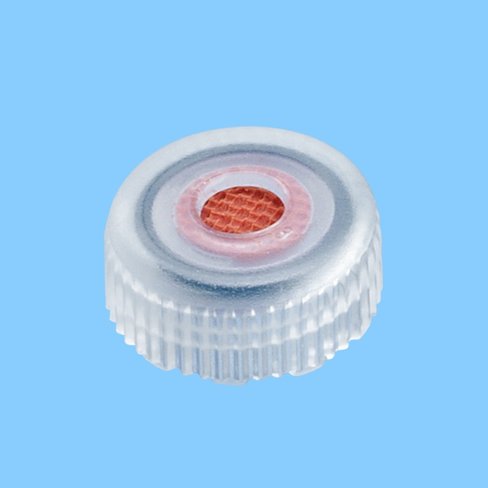 Bouchon à visser naturel, pour microtube, avec membrane perçable x 2000