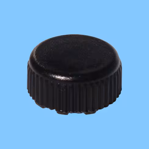 Bouchon à visser noir avec joint torique pour microtube x 10000