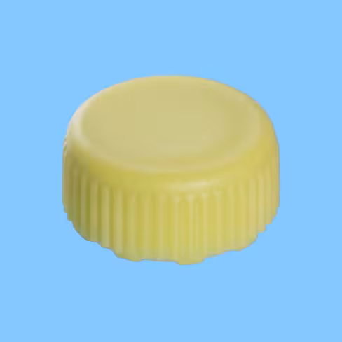 Bouchon à visser jaune avec joint torique pour microtube stérile double emballage x 5000
