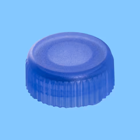 Bouchon à visser bleu avec joint torique pour microtube stérile double emballage x 5000