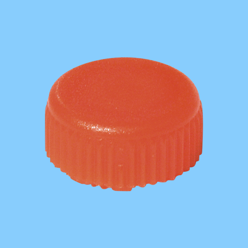 Bouchon à visser orange avec joint torique pour microtube stérile double emballage x 5000