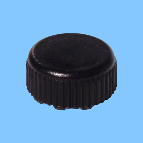Bouchon à visser noir avec joint torique pour microtube stérile double emballage x 5000