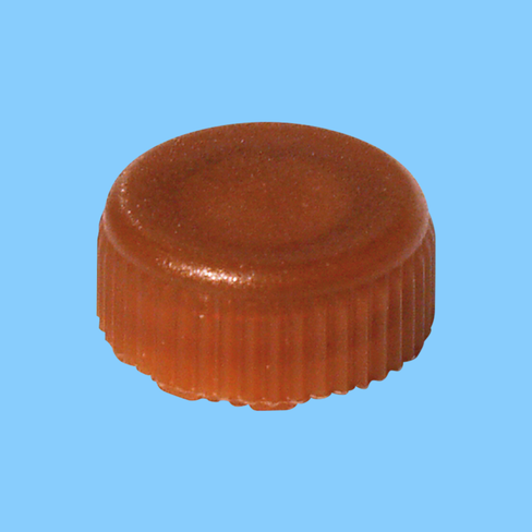 Bouchon à visser brun avec joint torique pour microtube stérile double emballage x 5000