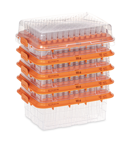 Pointe 300 µl graduée rack StackPack 5 x 96 PCRPT Low Retention x 1920