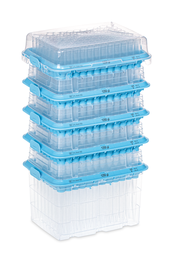 Pointe 1250 µl graduée rack StackPack 5x96PCRPT Low Retention x 1920