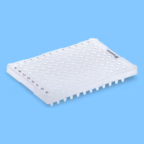 Plaque PCR 96 puits, demi-jupe, High Profile, transparente, PCR PT x 100