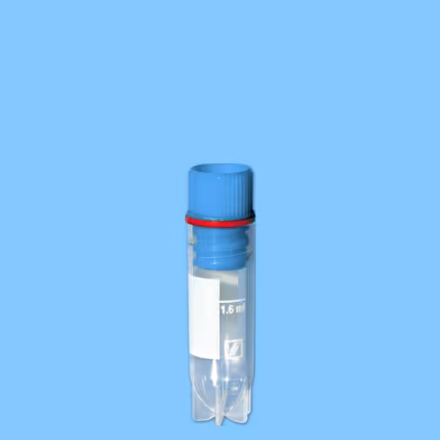 Cryotube CryoPure 1,6 ml cape jointée à pas de vis interne bleue x 500