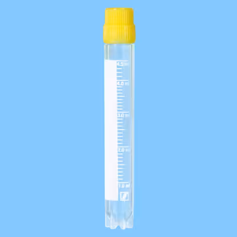 Cryotube CryoPure 4,5 ml cape à pas de vis externe jaune x 250