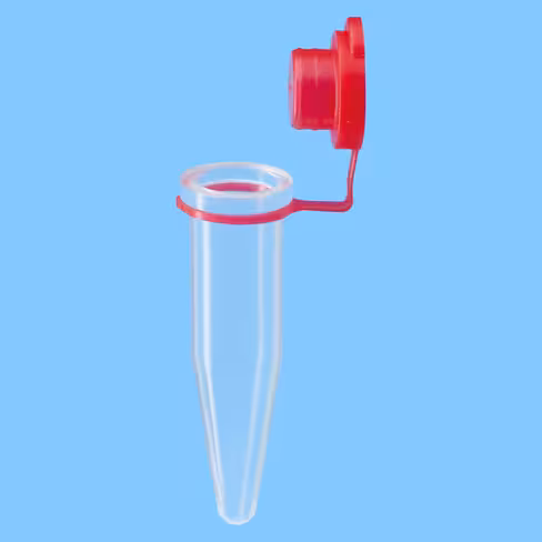 Microtube 1,5 ml PP fond conique bouchon pression PE attaché rouge x 5000