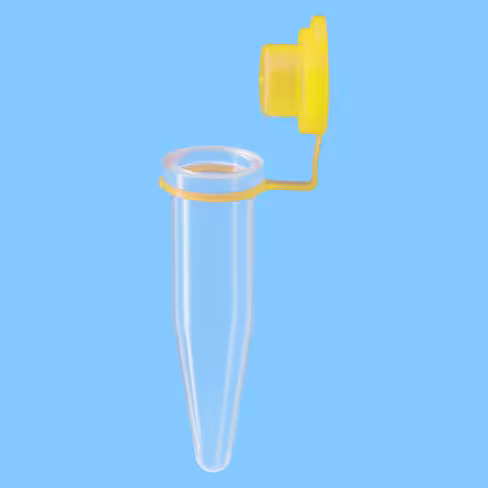 Microtube 1,5 ml PP fond conique bouchon pression PE attaché jaune x 5000