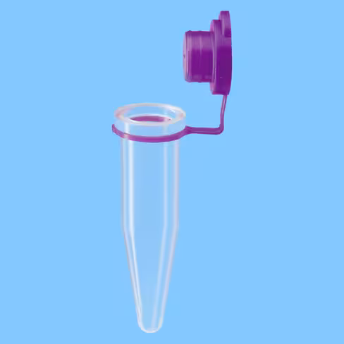 Microtube 1,5 ml PP fond conique bouchon pression PE attaché violet x 5000