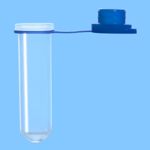 Microtube 2 ml PP fond conique bouchon pression PE attaché bleu x 5000