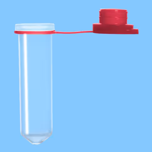 Microtube 2 ml PP fond conique bouchon pression PE attaché rouge x 5000