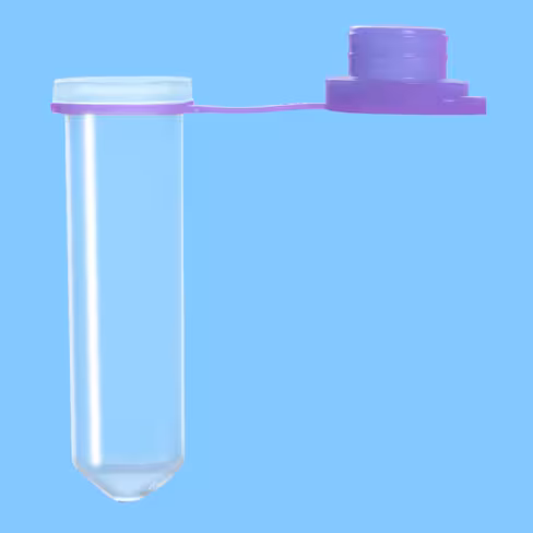 Microtube 2 ml PP fond conique bouchon pression PE attaché violet x 5000