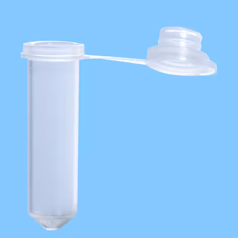 Microtube 2 ml PP fond conique bouchon pression PE attaché naturel x 5000