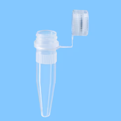 Microtube 1,5 ml PP fond conique bouchon attaché à visser stérile par 25 biosphère plus x 500