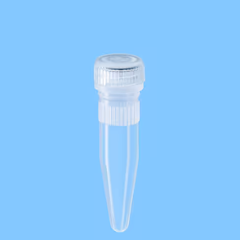 Microtube 1,5 ml cônique PP bouchon vissé PCR Performance tested x 1000