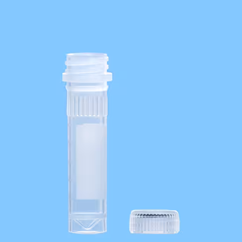 Microtube 2 ml cônique à jupe PP aplat blanc bouchon à visser x 5000