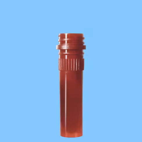 Microtube 1,5 ml PP fond conique à jupe sans bouchon marron opaque aux UV x 5000